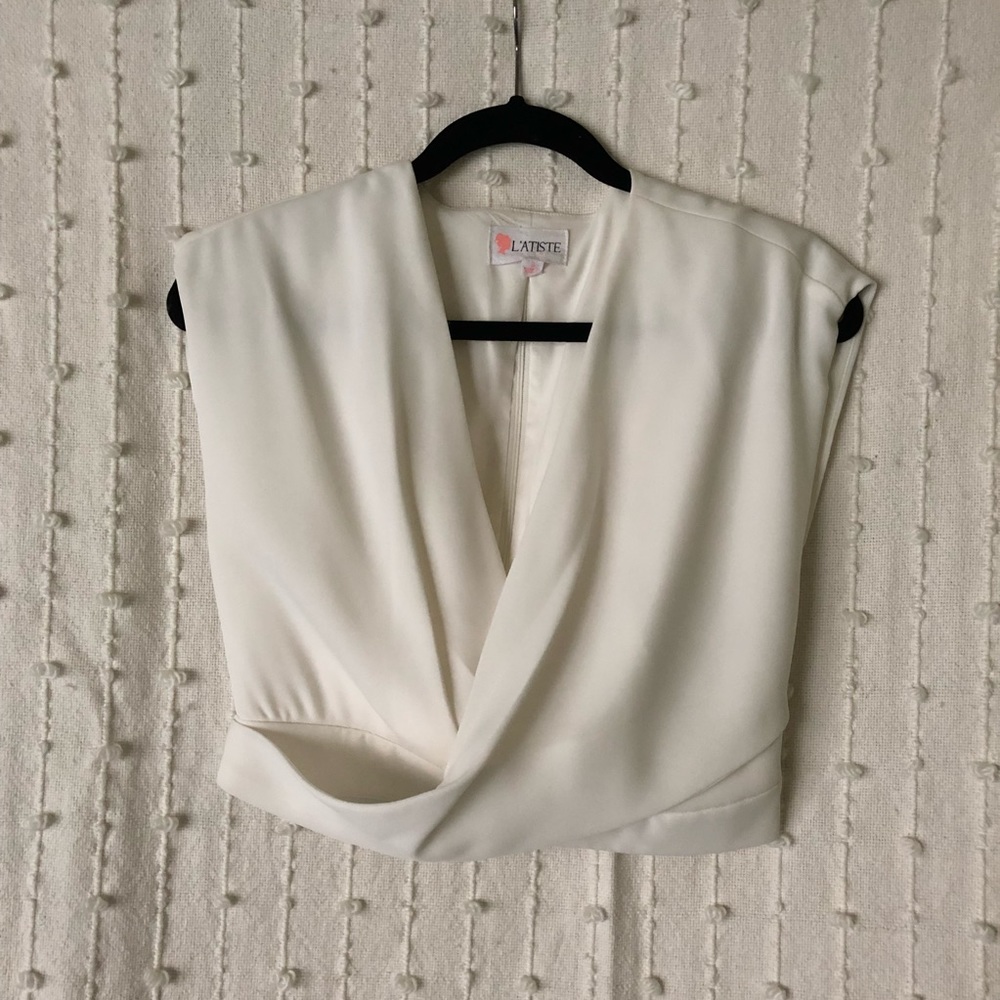 White Cropped Blouse